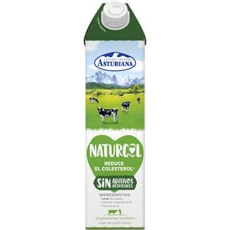 Bebida láctea elaborada con leche desnatada Naturcol con esteroles vegetales brik 1 l -