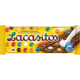 Chocolate con leche y Lacasitos tableta 100 g -