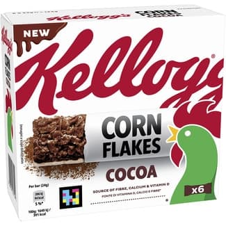 Barritas de copos de maíz con chocolate 6 unidades estuche 144 g -