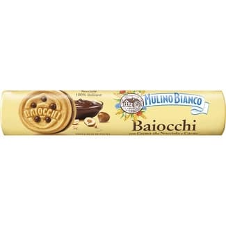 Biocchi galletas rellenas de crema de avellanas y cacao paquete 168 g -