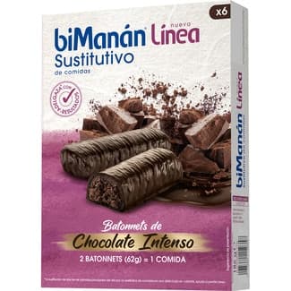 Línea batonnets sabor chocolate intenso sustitutivo de una comida 6 unidades caja 186 g -