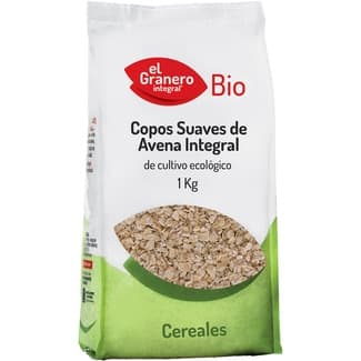 Bio copos suaves de avena integral de cultivo ecológico bolsa 1 kg -