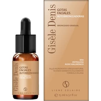 Gotas faciales autobronceadores bronceado gradual dosificador 15 ml -