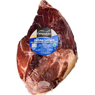 Jamón deshuesado serrano Gran Reserva pelado y pulido -