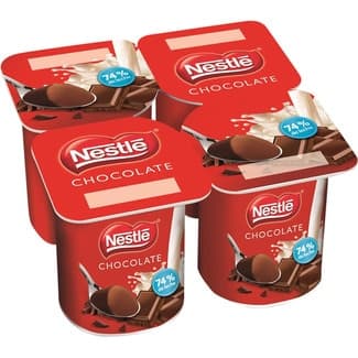 Postre de chocolate 74% de leche sin gluten pack 4 unidades 125 g -