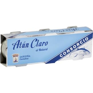 Atún claro al natural pack 3 lata 60 g neto escurrido -