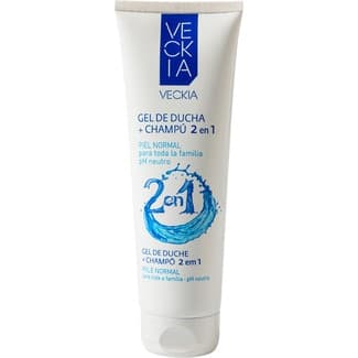 Gel de baño + champú 2 en 1 para toda la familia ph neutro tubo 250 ml para piel normal -