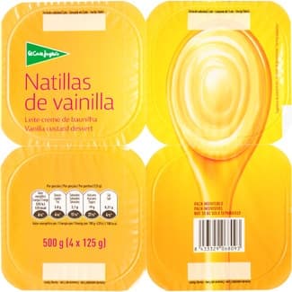 Natillas de vainilla pack 4 unidades 125 g -