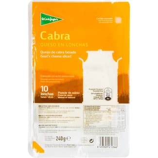 Queso de cabra semicurado elaborado con leche pasteurizada en lonchas envase 240 g -