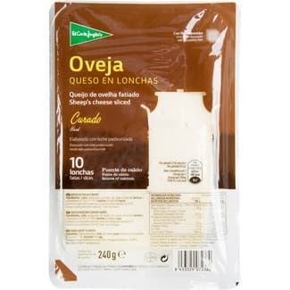Queso curado de oveja elaborado con leche pasteurizada en lonchas envase 240 g -