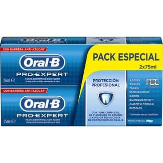Pro-Expert pasta de dientes Protección Profesional sabor menta fresca 2 tubos 75 ml -