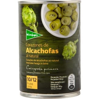 Corazones de alcachofas 10-12 piezas lata 240 g neto escurrido -