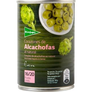 Corazones de alcachofa 16-20 piezas lata 240 g neto escurrido -