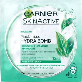Skin Active mascarilla facial Hydra Bomb hidratante matificante para piel mixta a grasa sobre 1 unidad rehidrata matifica reduciendo brillos y minimiza los poros -