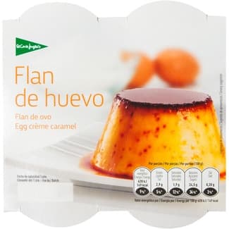 Flan de huevo pack 4 unidades 100 g -
