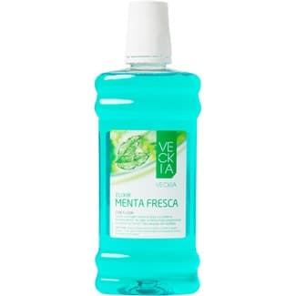 Elixir menta fresca con flúor frasco 500 ml protege contra la caries y cuida el esmalte -