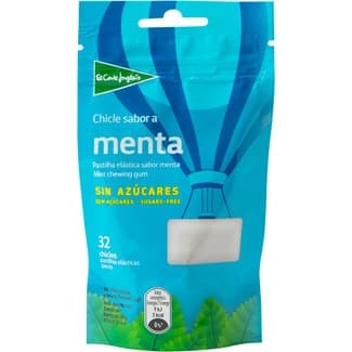 Chicles con sabor a menta sin azúcar y sin gluten 32 unidades bolsa 45 g -