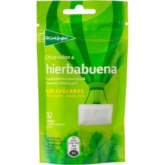 Chicles con sabor a hierbabuena sin azúcar y sin gluten 32 unidades bolsa 45 g -
