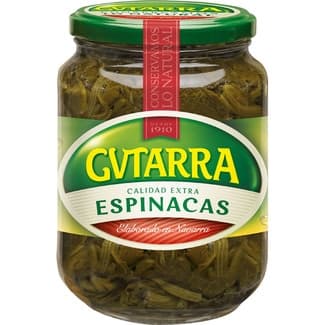 Espinacas extra al natural frasco 425 g neto escurrido -