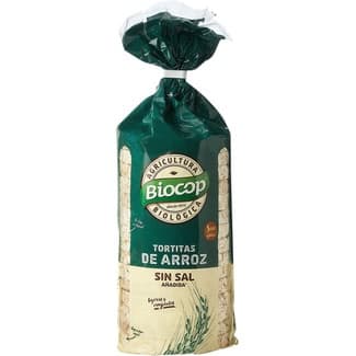 Tortitas de arroz integral biológicas sin sal y sin gluten bolsa 200 g -