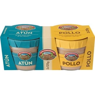 Paté de pollo + paté de atún pack 2 frasco 125 g neto escurrido -
