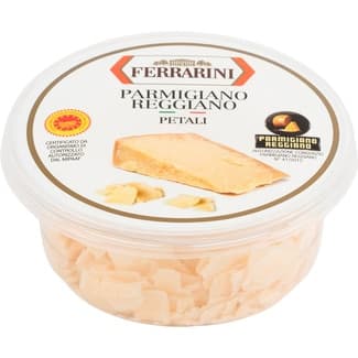 Queso italiano rallado en escamas Parmigiano Reggiano DOP tarrina 80 g elaborado con leche cruda -
