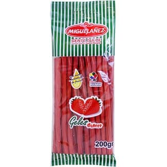 Geles dulces con zumo concentrado de fresas sin colorantes artificiales bolsa 200 g -