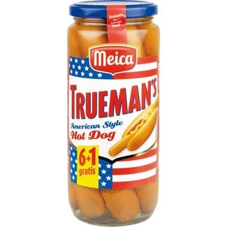 Truemans salchichas hot dog 6+1 gratis frasco 350 g -