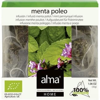 Infusión de menta poleo ecológica estuche 15 bolsitas biodegradables -
