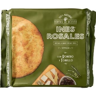 Tortas de aceite 100% natural con tomillo y romero paquete 180 g -