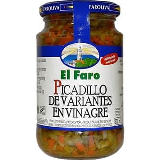 Picadillo de variantes en vinagre frasco 200 g neto escurrido -