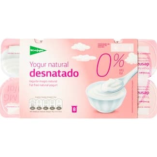 Yogur natural desnatado 0% m.g. pack 8 unidades 125 g -