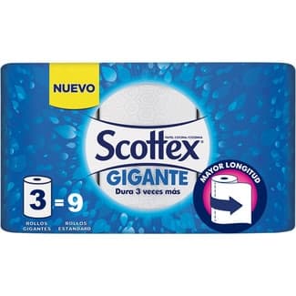 Papel de cocina Gigante 2 capas paquete 3 rollos -