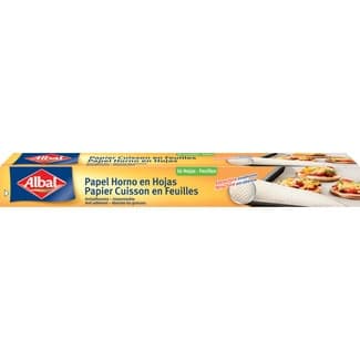 Papel de horno precortado antiadherente e impermeable rollo 16 unidades -