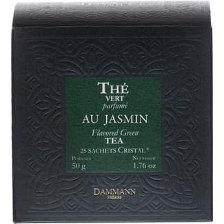 Té verde Au Jasmin perfume de flor de jazmín 25 sobres envase 50 g -