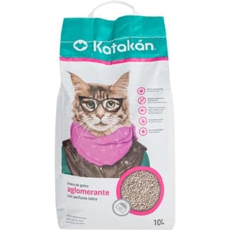 Arena para gatos aglomerante con perfume talco saco 10 l -