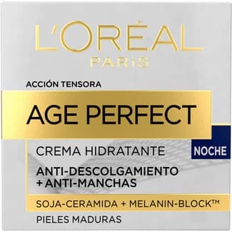 Age Perfect crema hidratante noche anti-descolgamiento + anti-manchas para pieles maduras tarro 50 ml -