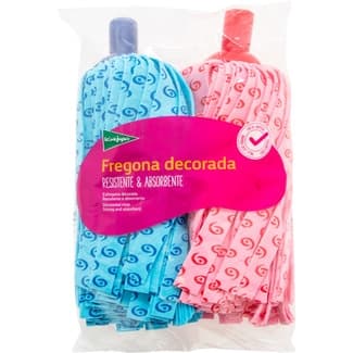 Fregona decorada resistente y absorbente paquete 2 unidades -
