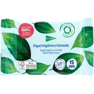 Papel higiénico húmedo envase 15 unidades -