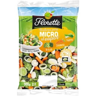 Brócoli, zanahoria y puerro listo para microondas bolsa 300 g -