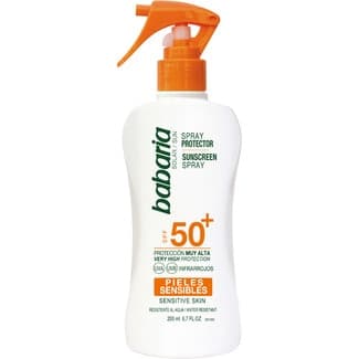 Spray protector SPF-50+ pieles sensibles resistente al agua spray 200 ml -