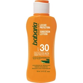 Leche protectora Aloe Vera SPF-30 acelerador del bronceado resistente al agua frasco 100 ml -
