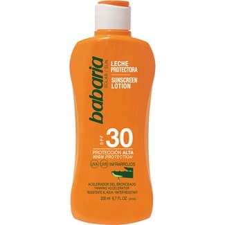 Leche protectora Aloe Vera SPF-30 acelerador del bronceado resistente al agua frasco 200 ml -