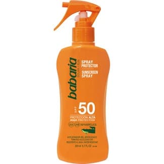 Spray protector Aloe Vera SPF-50 aclerador del bronceado resistente al agua spray 200 ml -