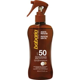 Aceite protector Coco SPF-50 acelerador del bronceado resistente al agua pistola 200 ml -