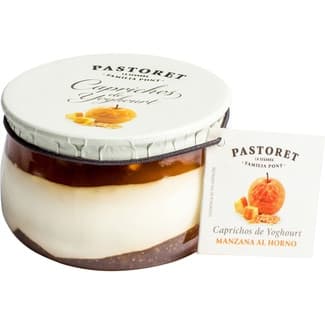 Caprichos yogur natural azucarado con manzana al horno sin gluten envase 150 g -