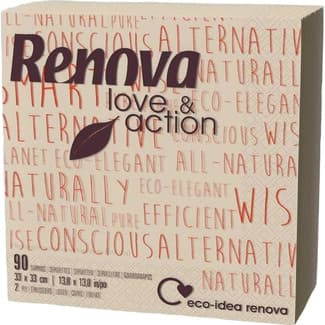 Love & Action servilletas 2 capas 33x33 cm paquete 90 unidades -