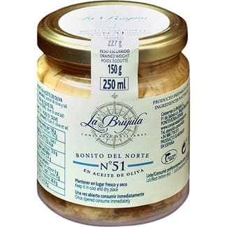 Bonito del norte en aceite de oliva tarro 150 g neto escurrido -