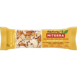 Barrita de selección de frutos secos sin gluten y sin lácteos 35 g -
