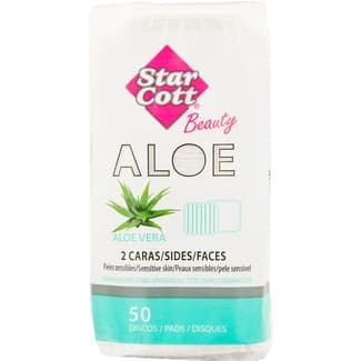 Beauty discos desmaquilladores 2 caras aloe vera bolsa 50 unidades -